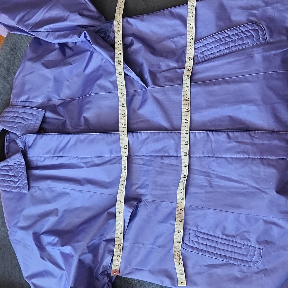 New Vintage Fleet Street Periwrinkle Belted Trench Coat Women's Size 12 - Picture 10 of 16